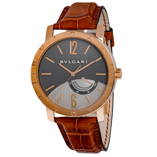 Bvlgari Rose Gold Anthracite 41mm Men's Watch 101383