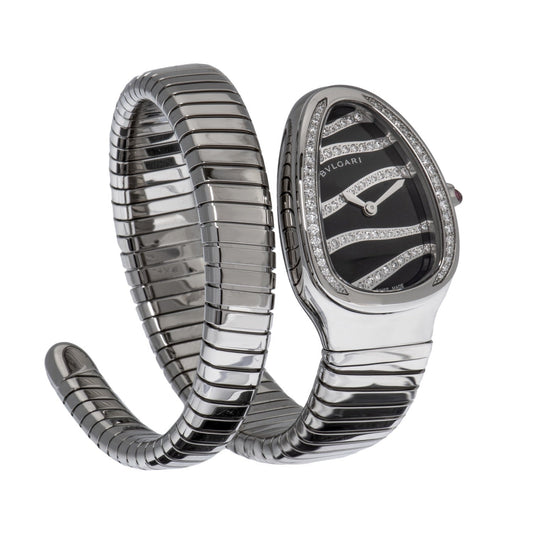 Bvlgari Serpenti Tubogas Black Diamond Dial Ladies' Watch 102439
