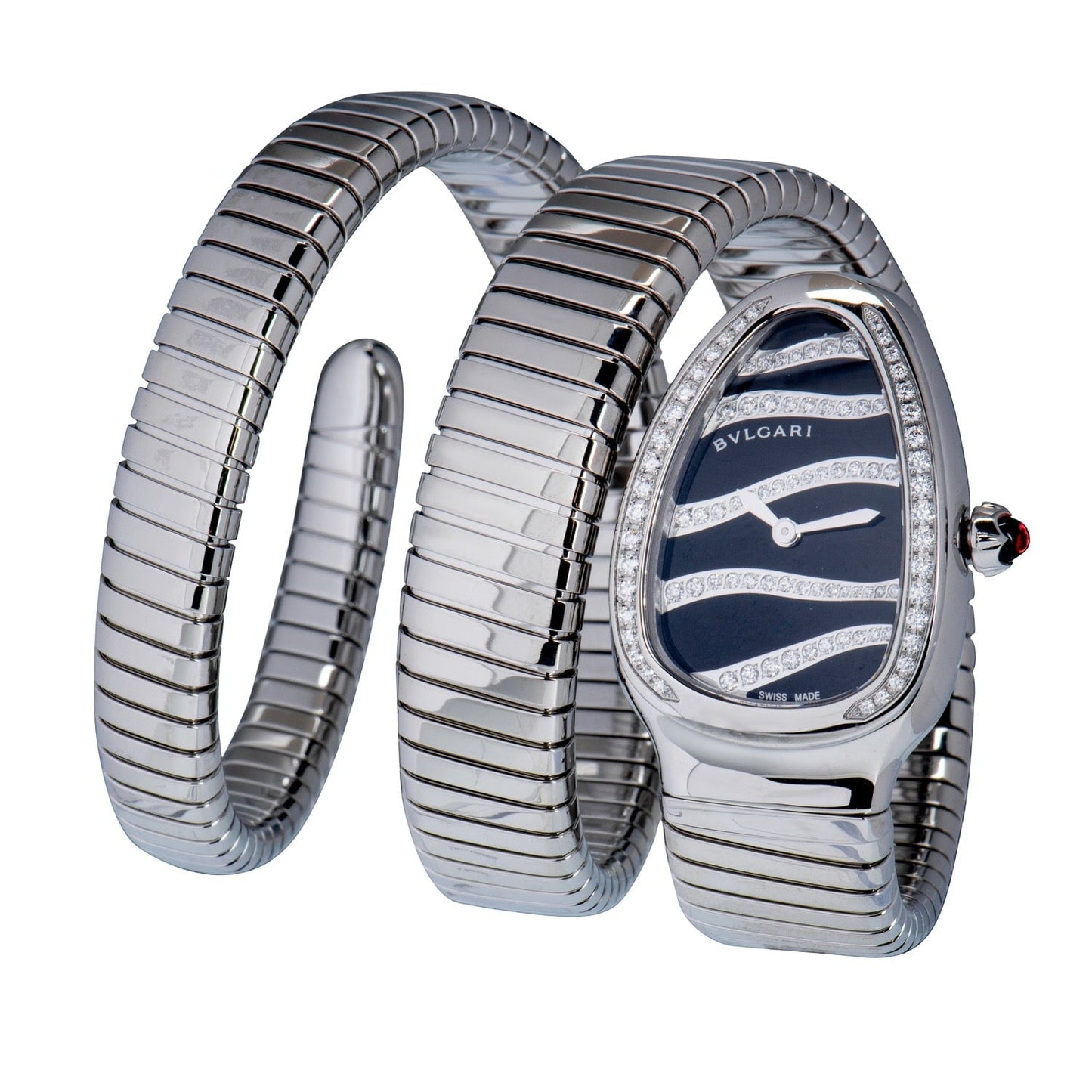 Bvlgari Serpenti Tubogas Black Lacquered Dial Ladies' Watch 102441