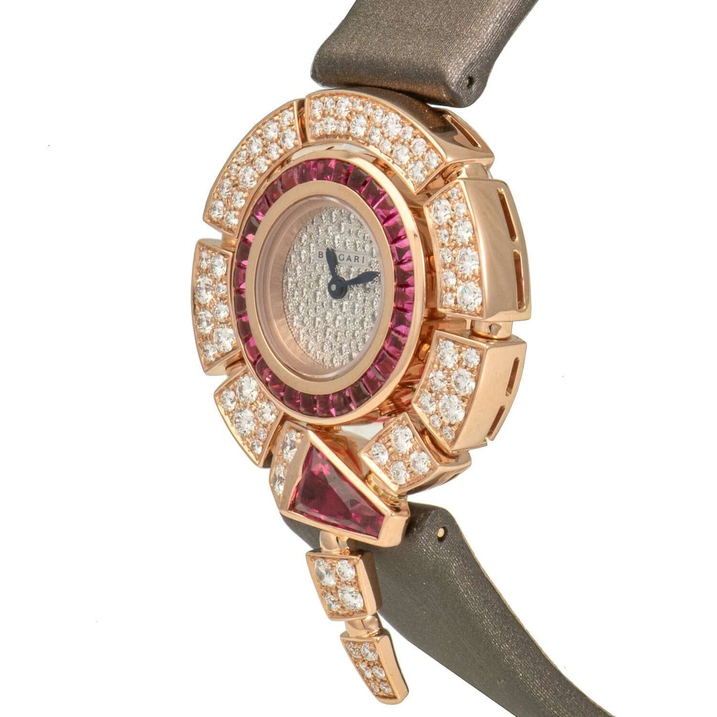 Bvlgari Serpenti Incantati 30mm Rose Gold Watch With Snow-Pavé Diamonds 102537
