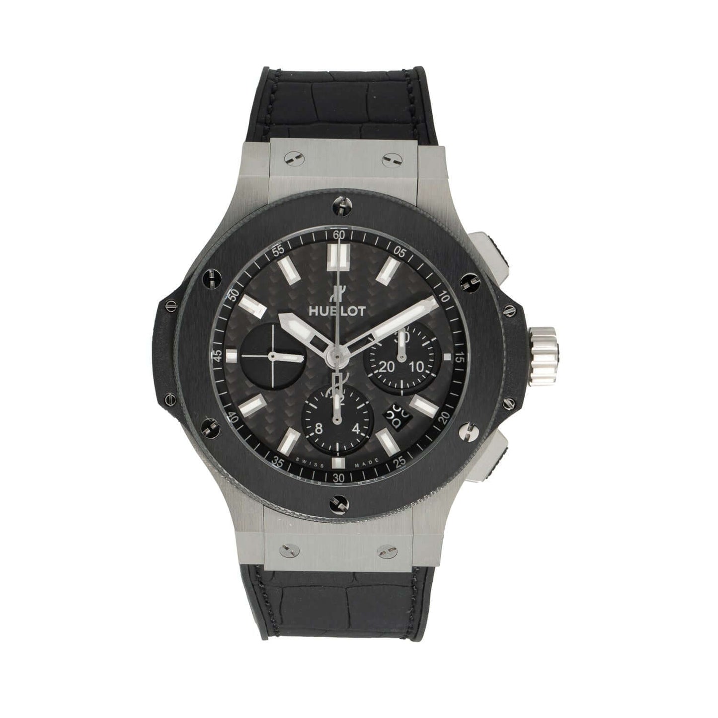 HUBLOT Big Bang Evolution Black Chronograph Dial Black Leather Strap Men's Watch 301.SM.1770.GR