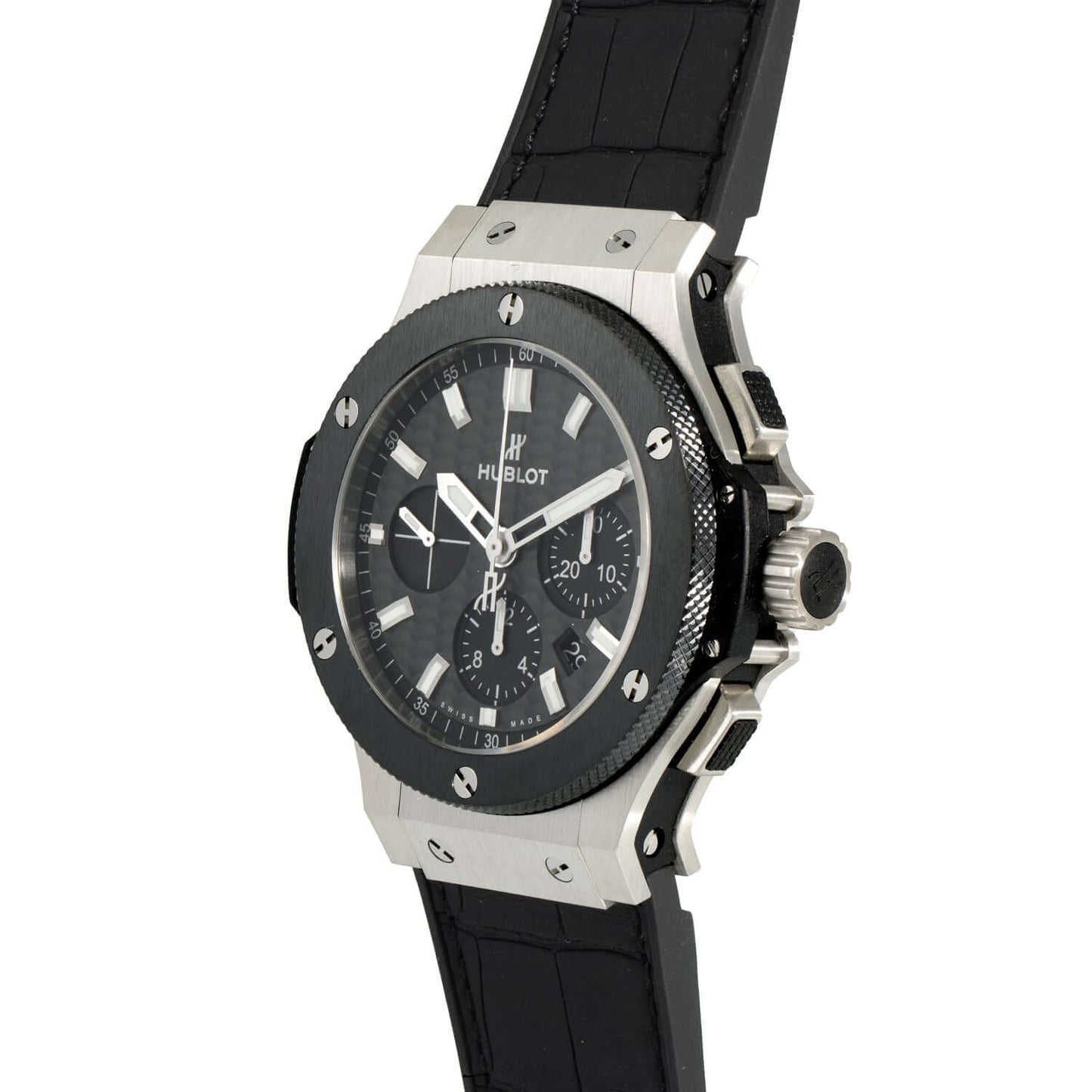 HUBLOT  Big Bang Evolution Black Chronograph Dial Black Leather Strap Men's Watch 301.SM.1770.GR