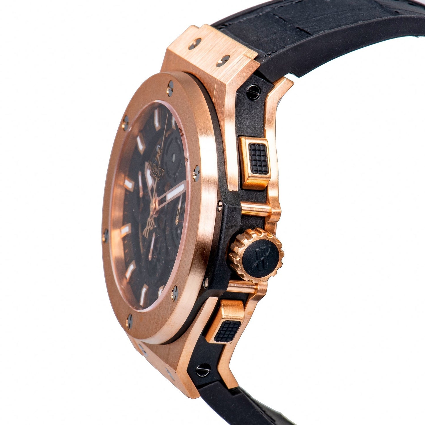 Hublot Big Bang Aero Bang Gold 44mm Black Rubber Men's Watch 311.PX.1180.GR