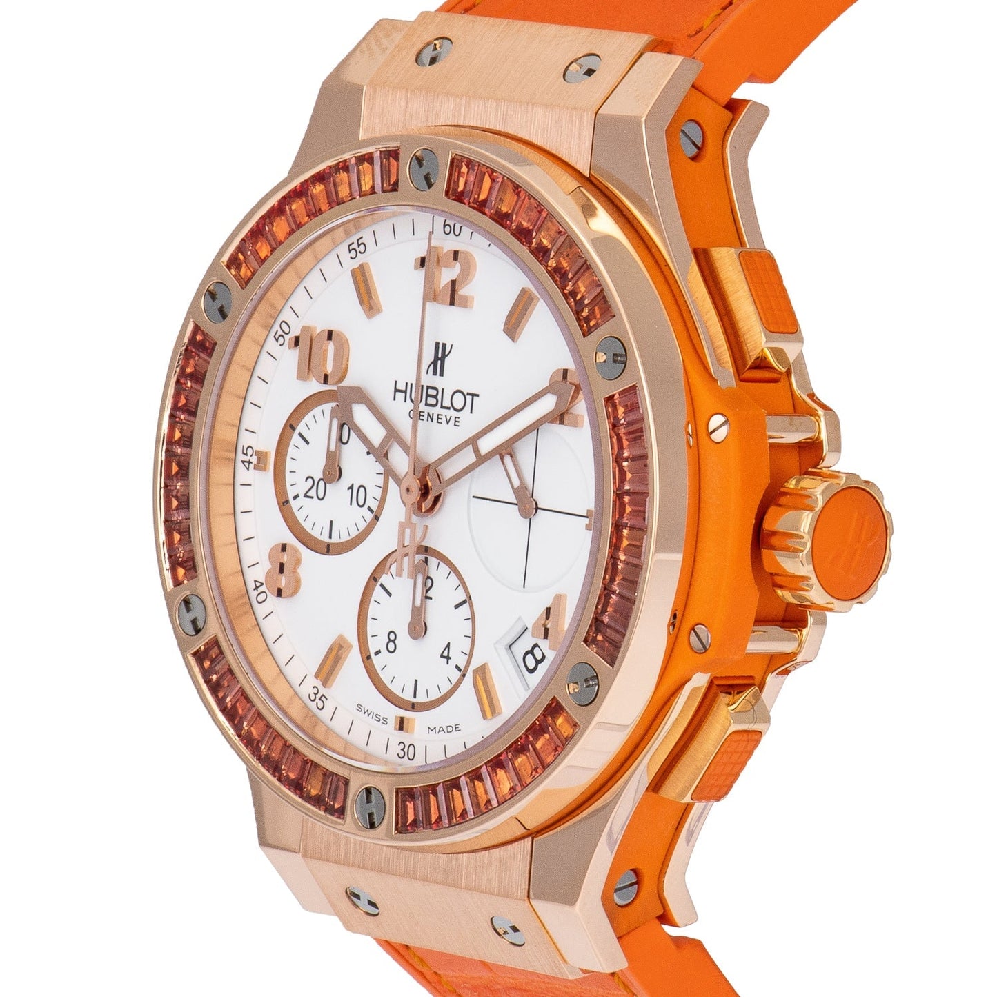 Hublot Big Bang Automatic Chronograph 18k Rose Gold Tutti Frutti Orange Ladies' Watch 341.PO.2010.LR.1906