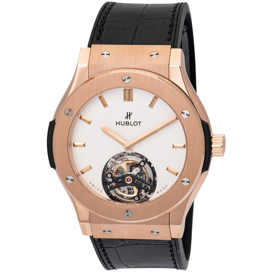 Hublot Classic Fusion Tourbillon 45mm White Dial Men's Watch 505.OX.2610.LR