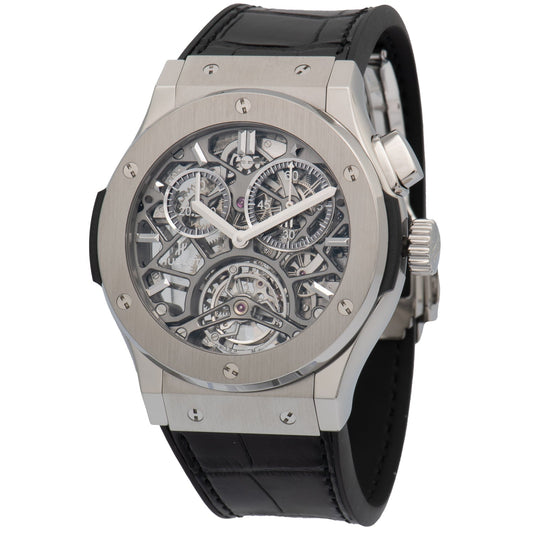 Hublot Tourbillon Skeleton Titanium Skeleton Dial Men's Watch 506.NX.0170.LR