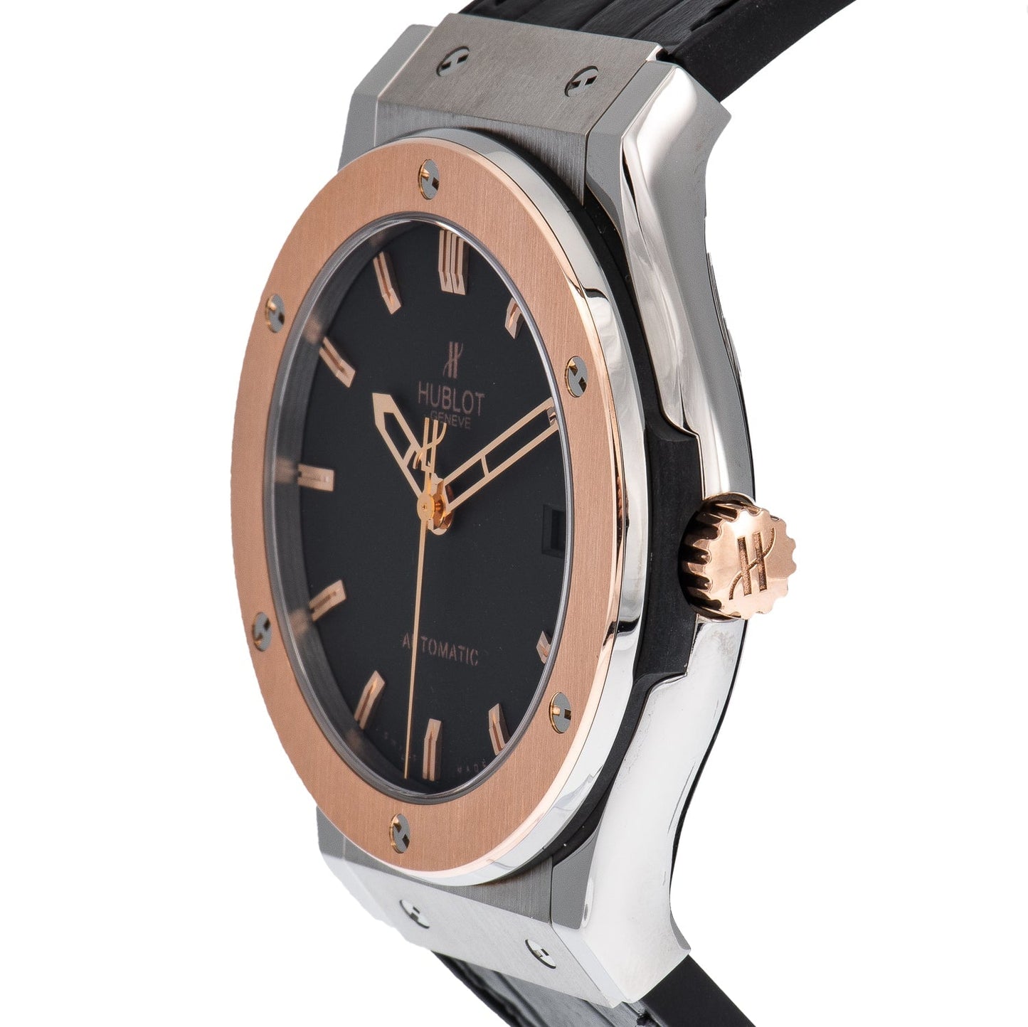 Hublot Classic Fusion Titanium Rose Gold Bezel Automatic Men's Watch 511.NO.1180.LR