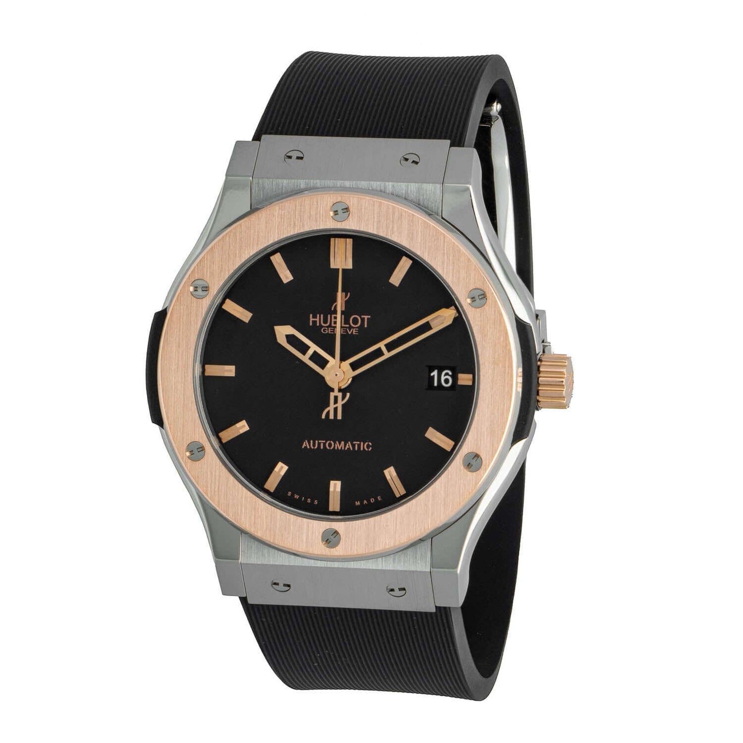 Hublot Classic Fusion Black Dial Black Rubber Men's Watch 511.NO.1180.RX