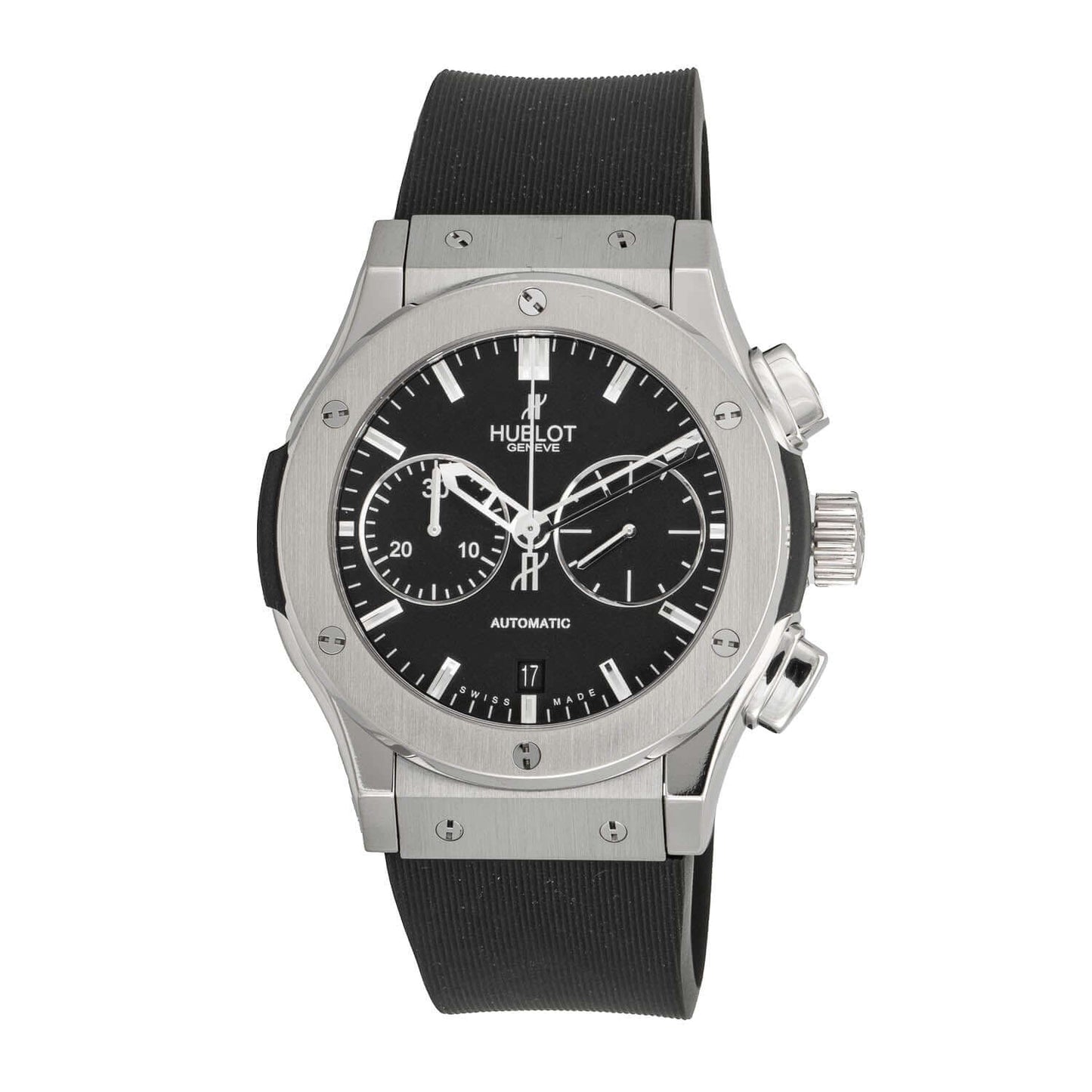 Hublot Classic Fusion Chronograph Black Dial, Titanium & Rubber 45mm 521.NX.1170.RX