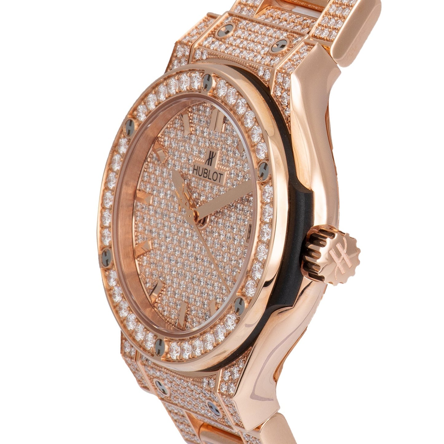 Hublot Classic Fusion Diamond Pavé Dial Ladies' Watch 581.OX.9010.OX.3704