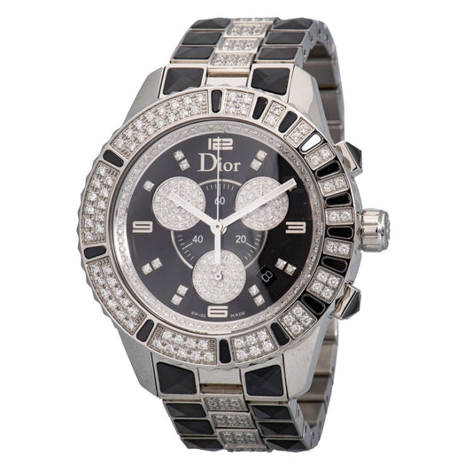 CHRISTIAN DIOR CHRISTAL CHRONOGRAPH 38MM WATCH CD11431DM001