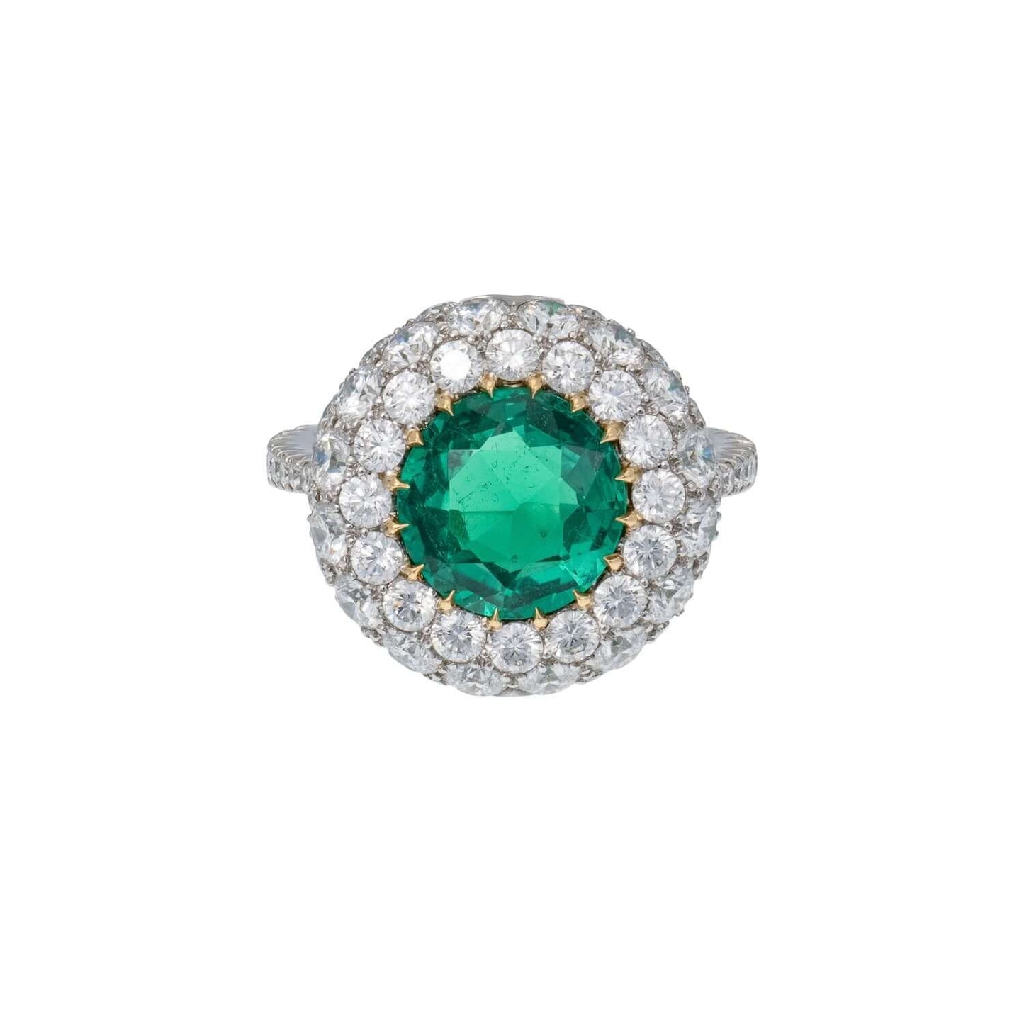 Bayco Emerald and Diamond Dome Ring AMG1724R
