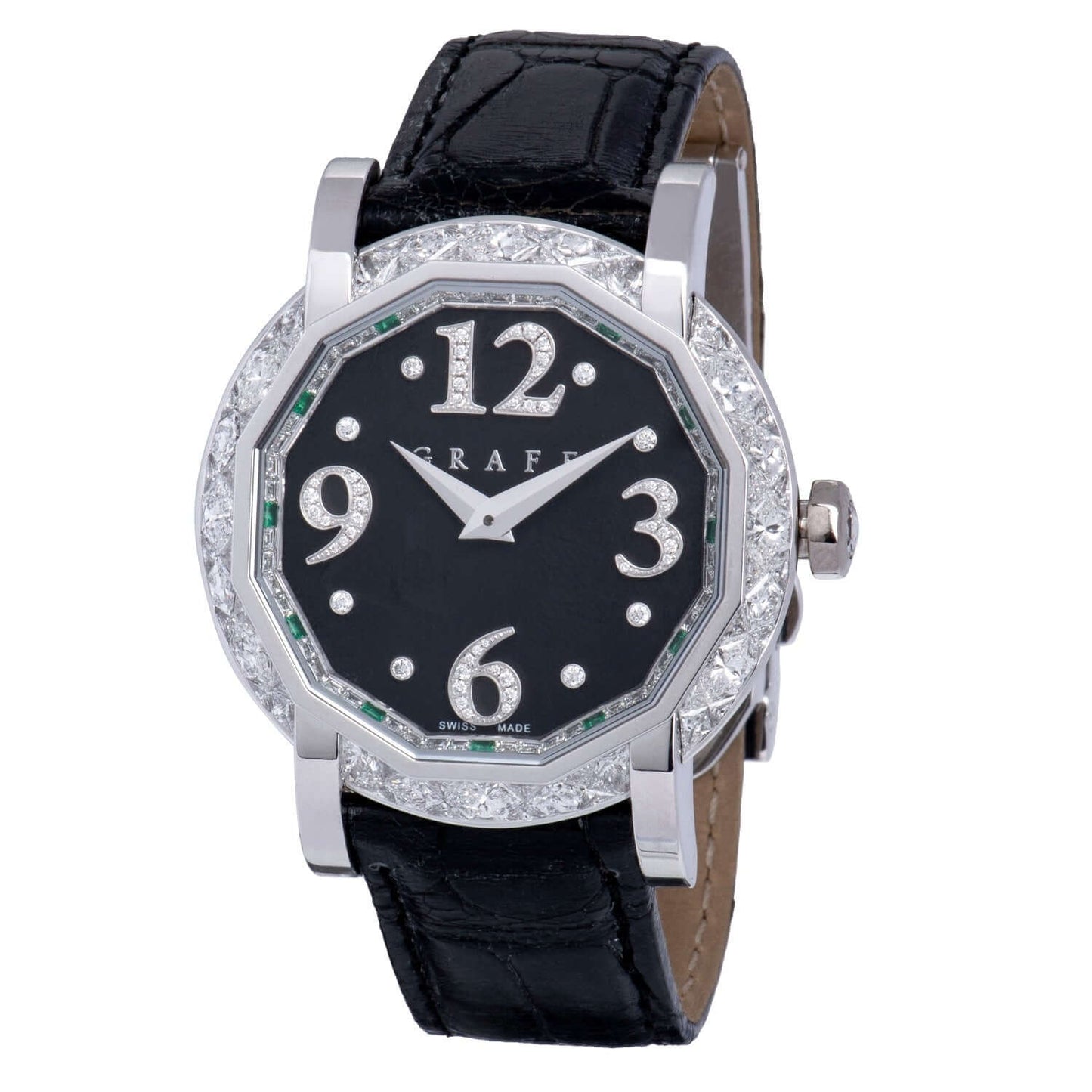 Graff Ladies' White Gold 38mm Diamond Case GS38WGDMPBL