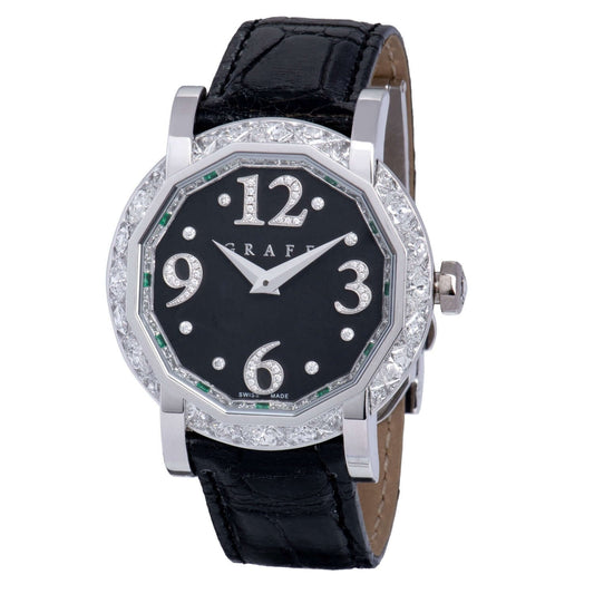 Graff Ladies' White Gold 38mm Diamond Case GS38WGDMPBL