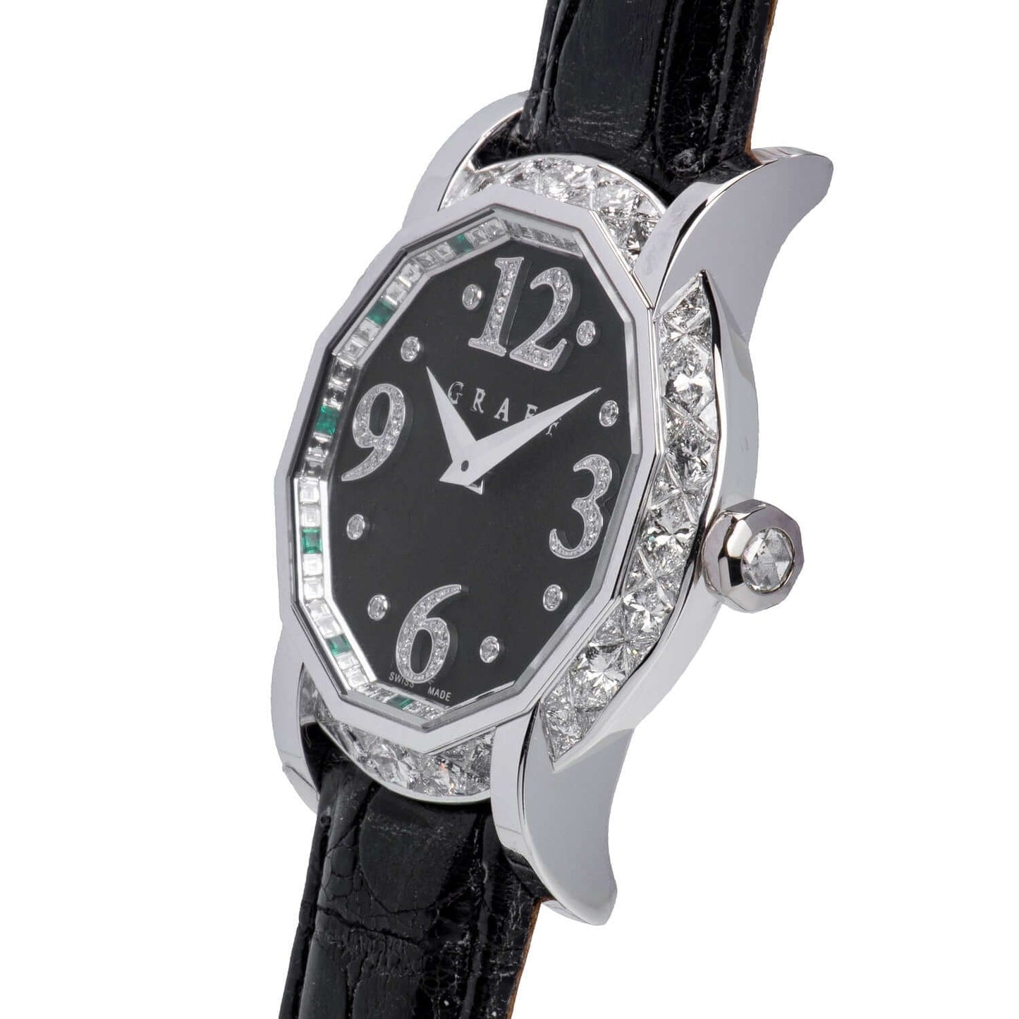 Graff Ladies' White Gold 38mm Diamond Case GS38WGDMPBL