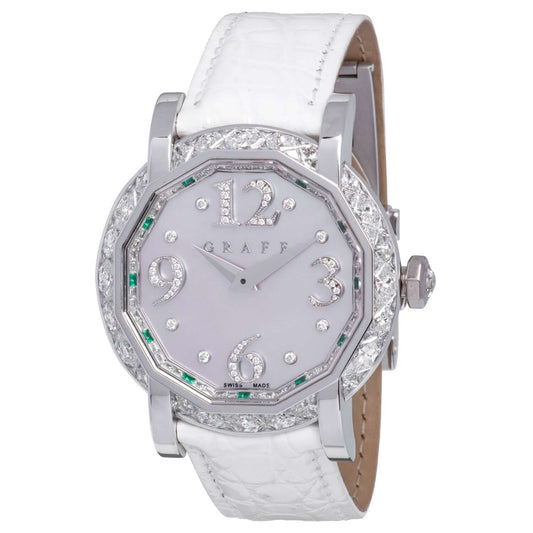 Graff Ladies' White Gold 38mm Diamond Case Watch GS38WGDMPPL