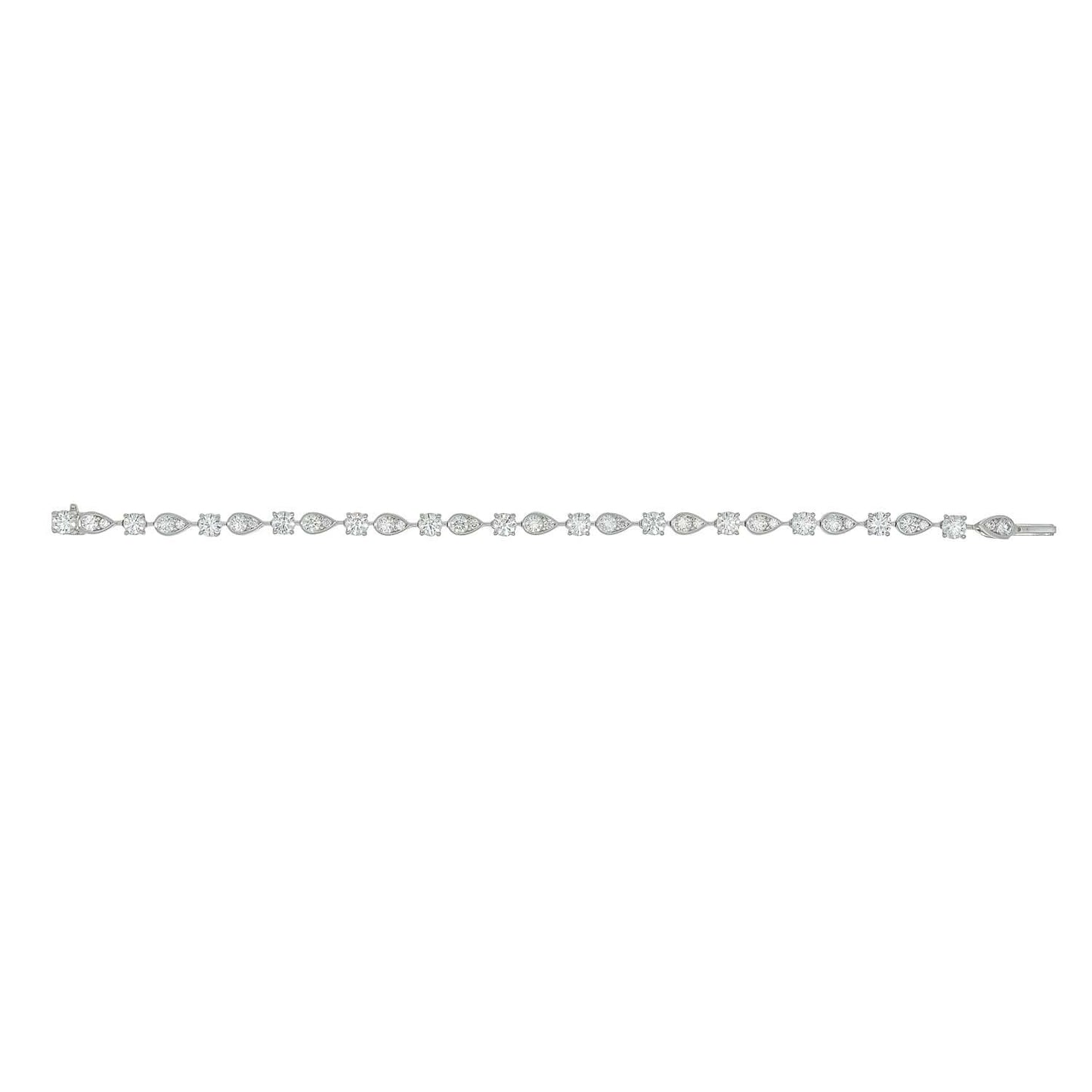 Graff Platinum and White Gold Diamond Bracelet featuring 39 fine white VS+ diamonds in a timeless, elegant design.