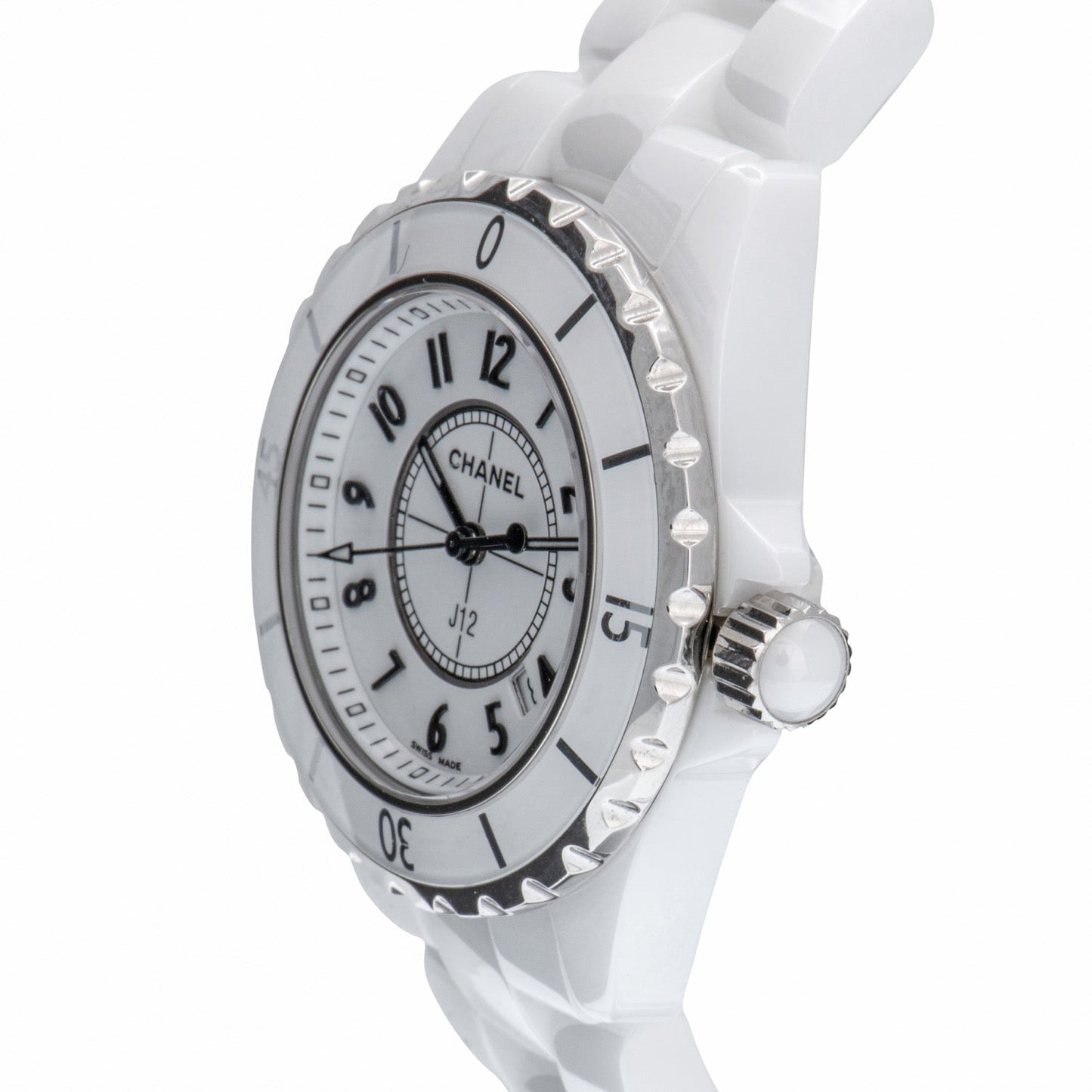 Chanel J12 White Ceramic Quartz Ladies Watch H0968