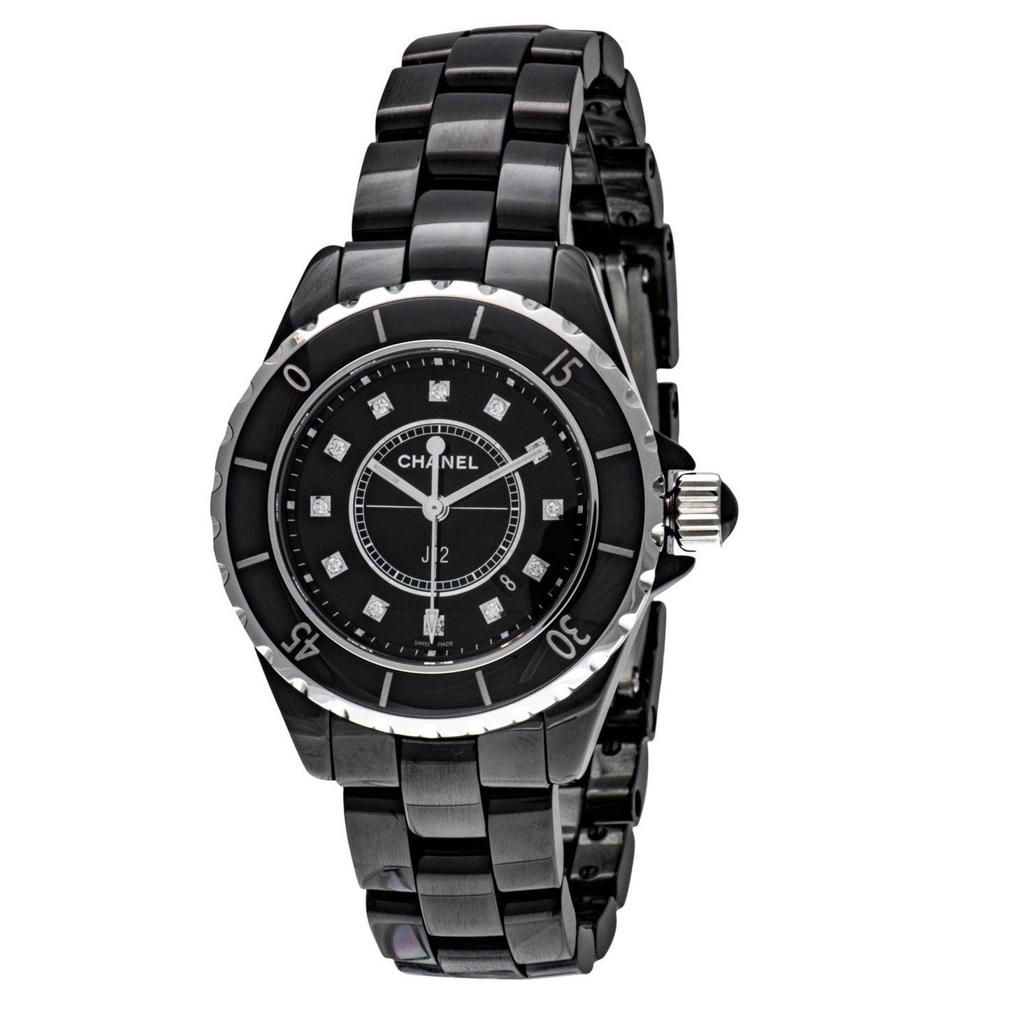 Chanel J12 Quartz Diamond Dial Ladies' Watch H1625