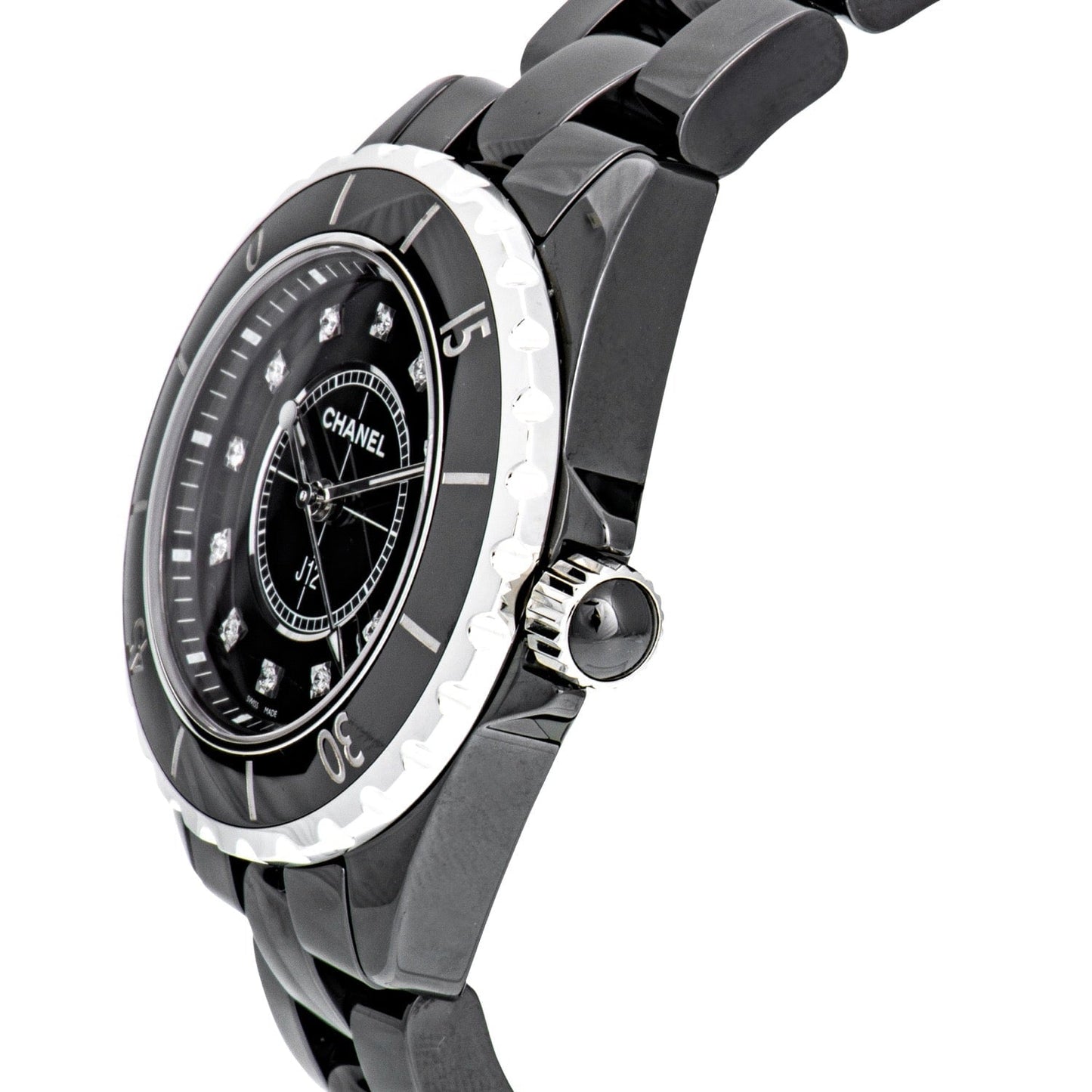 Chanel J12 Quartz Diamond Dial Ladies' Watch H1625