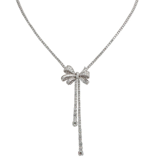Graff Tilda’s Bow Double Strand Round Diamond Necklace