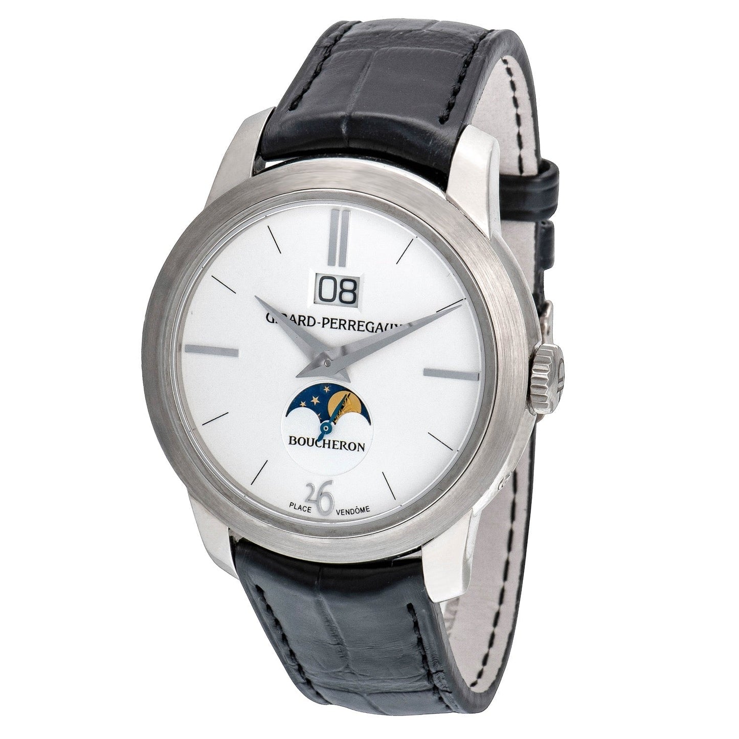 Boucheron Hommage Moonphase White Gold Watch WA014202