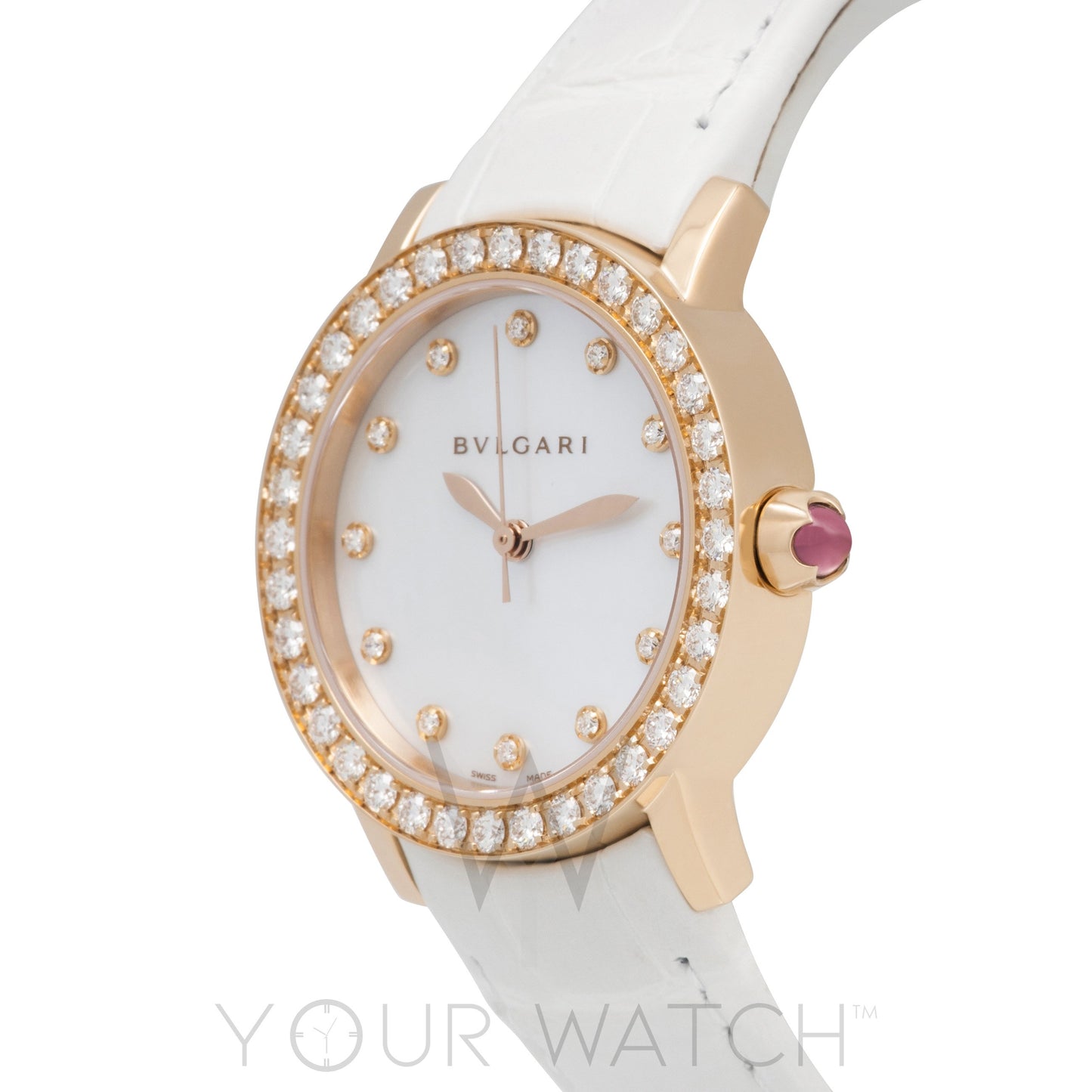 Bvlgari Automatic 18 Carat Rose Gold 33mm Ladies Watch 102089