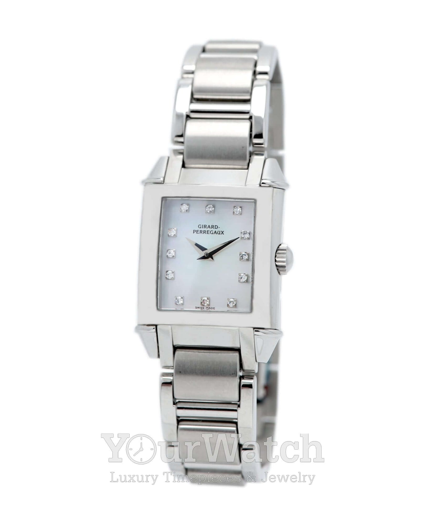 Girard Perregaux Vintage Ladies Mother Of Pearl Diamond Ladies Watch 2592