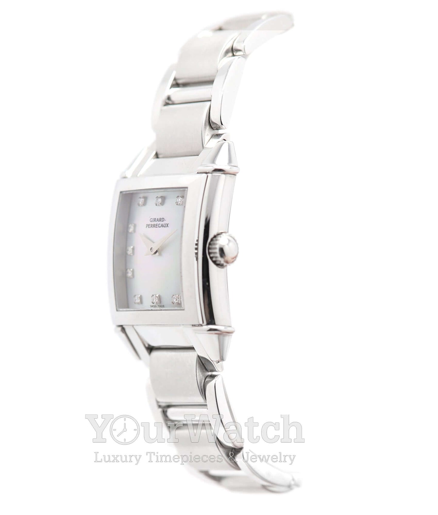 Girard Perregaux Vintage Ladies Mother Of Pearl Diamond Ladies Watch 2592