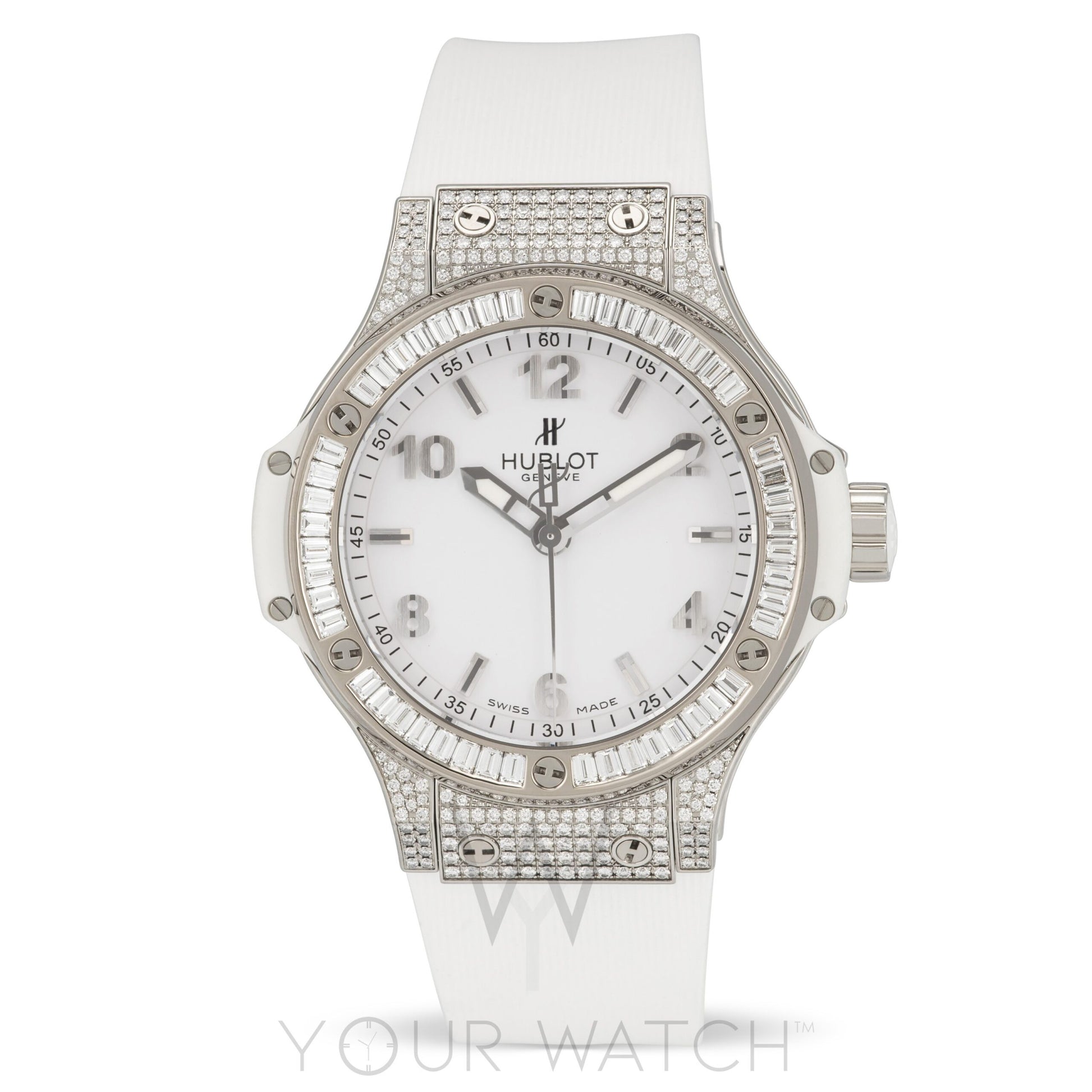 Hublot Big Bang Stainless Steel Diamond Bezel Quartz Women's Watch 361.SE.2010.RW.0904