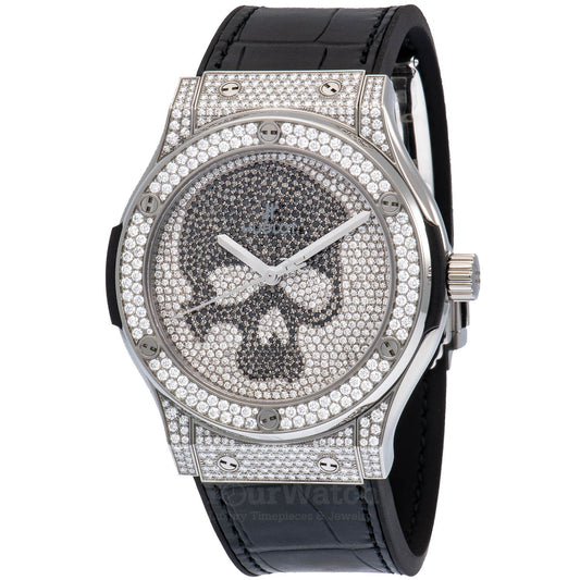 Classic Fusion Titanium Skull Full Pave 45mm Men's Watch 511.NX.9000.LR.1704.SKULL