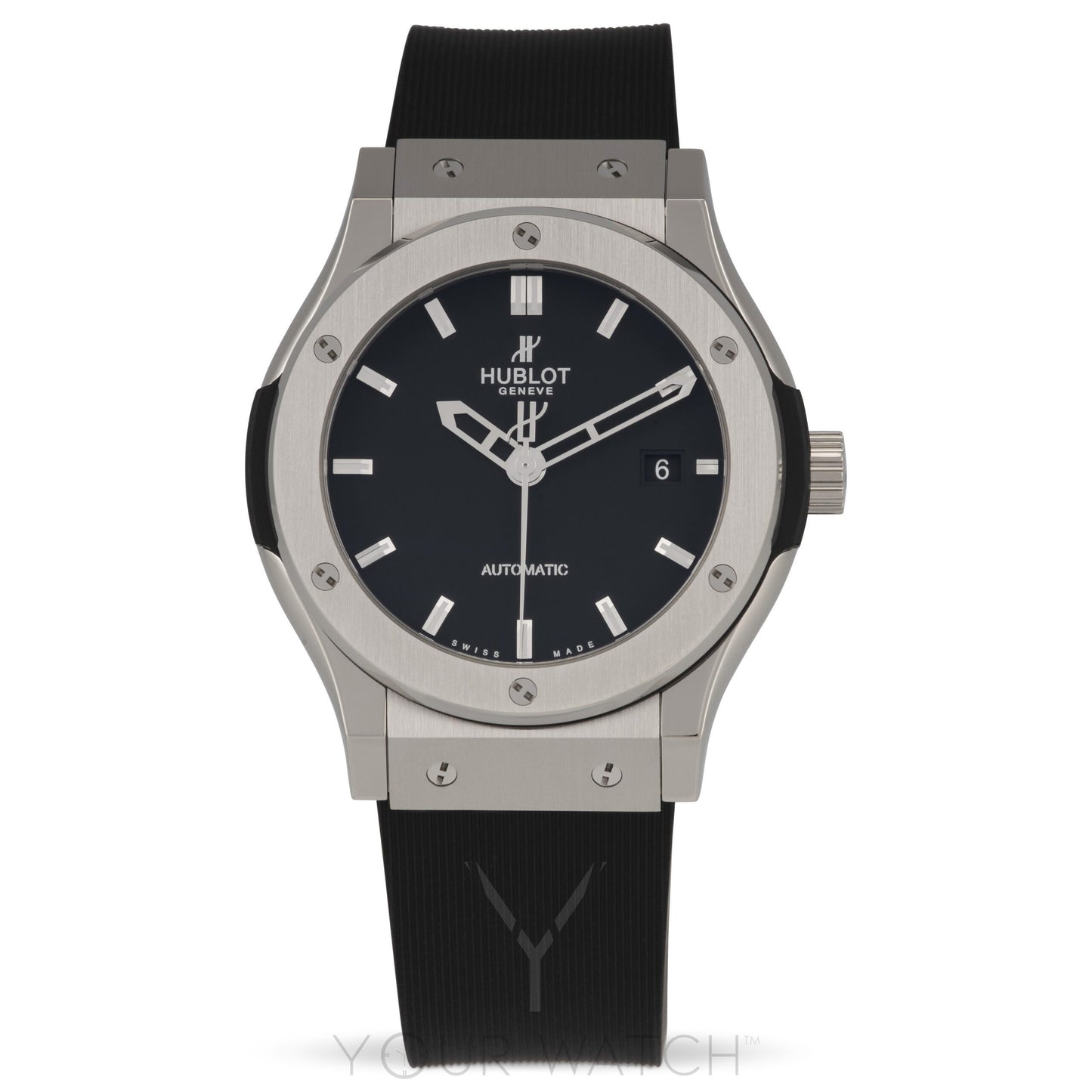 Hublot Classic Fusion Automatic Black Dial Black Rubber 42mm Mens Watch 542.NX.1170.RX