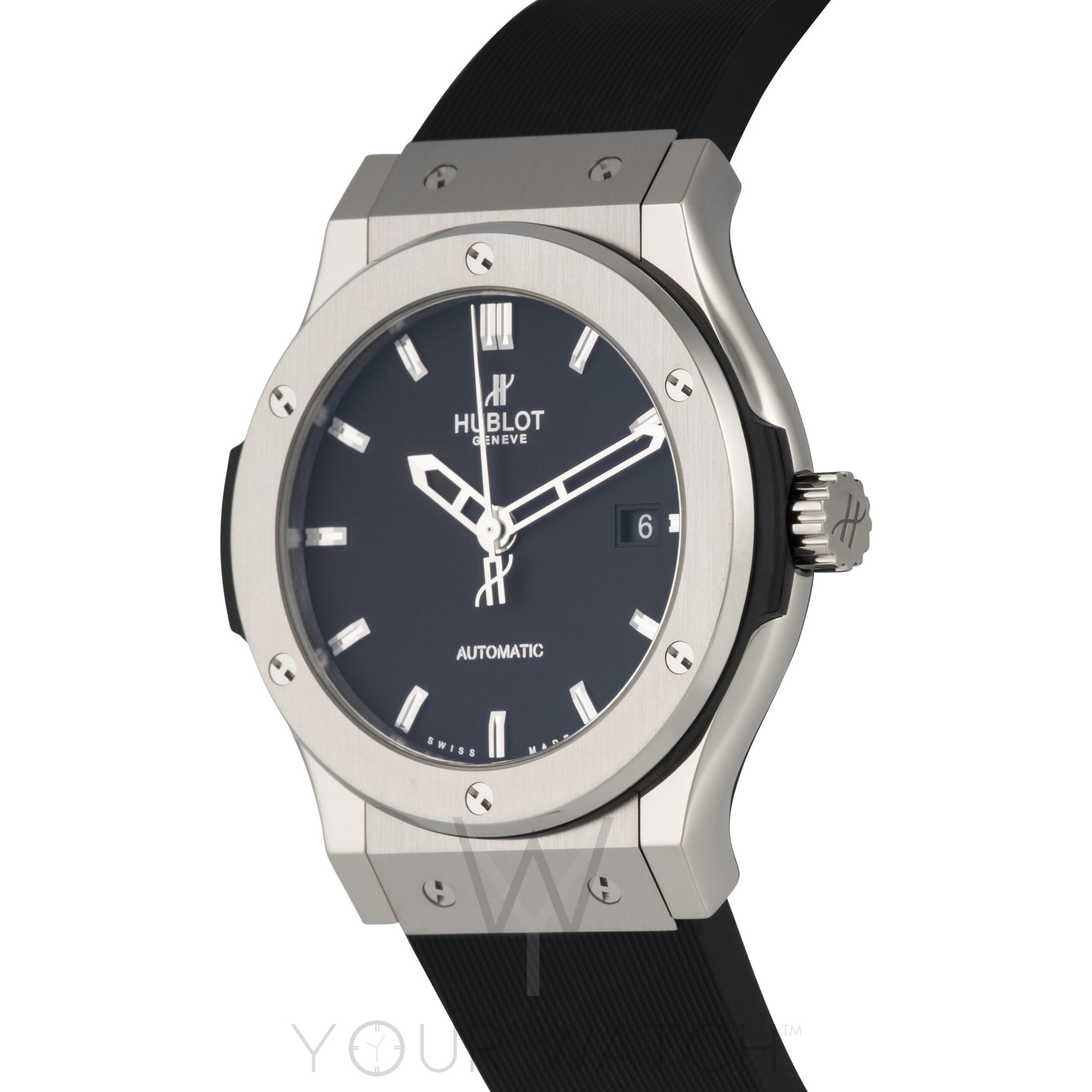 Hublot Classic Fusion Automatic Black Dial Black Rubber 42mm Mens Watch 542.NX.1170.RX