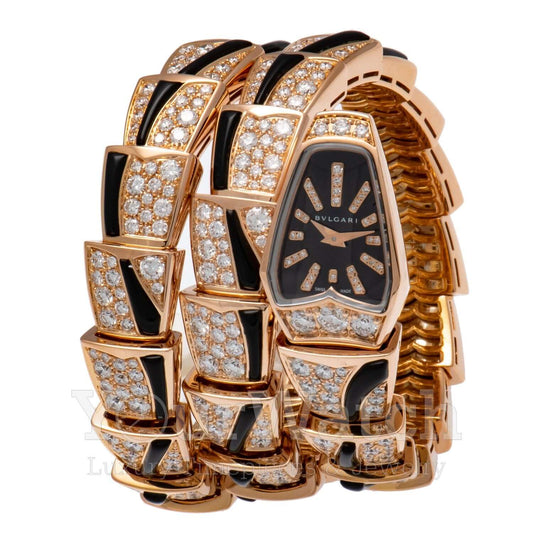 Bvlgari Serpenti 18 Carat Rose Gold Diamond 26mm Ladies Watch