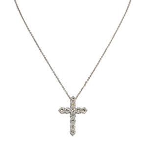 Graff Large Round Diamond Cross Pendant On a Chain RGP005