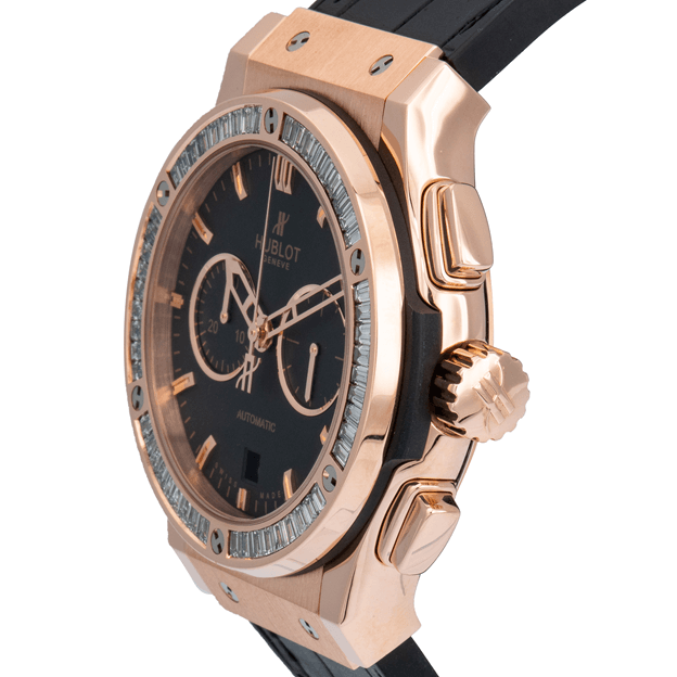 Hublot Classic Fusion Automatic with Full Diamond Bezel Mens Watch 541.OX.1180.LR.1904