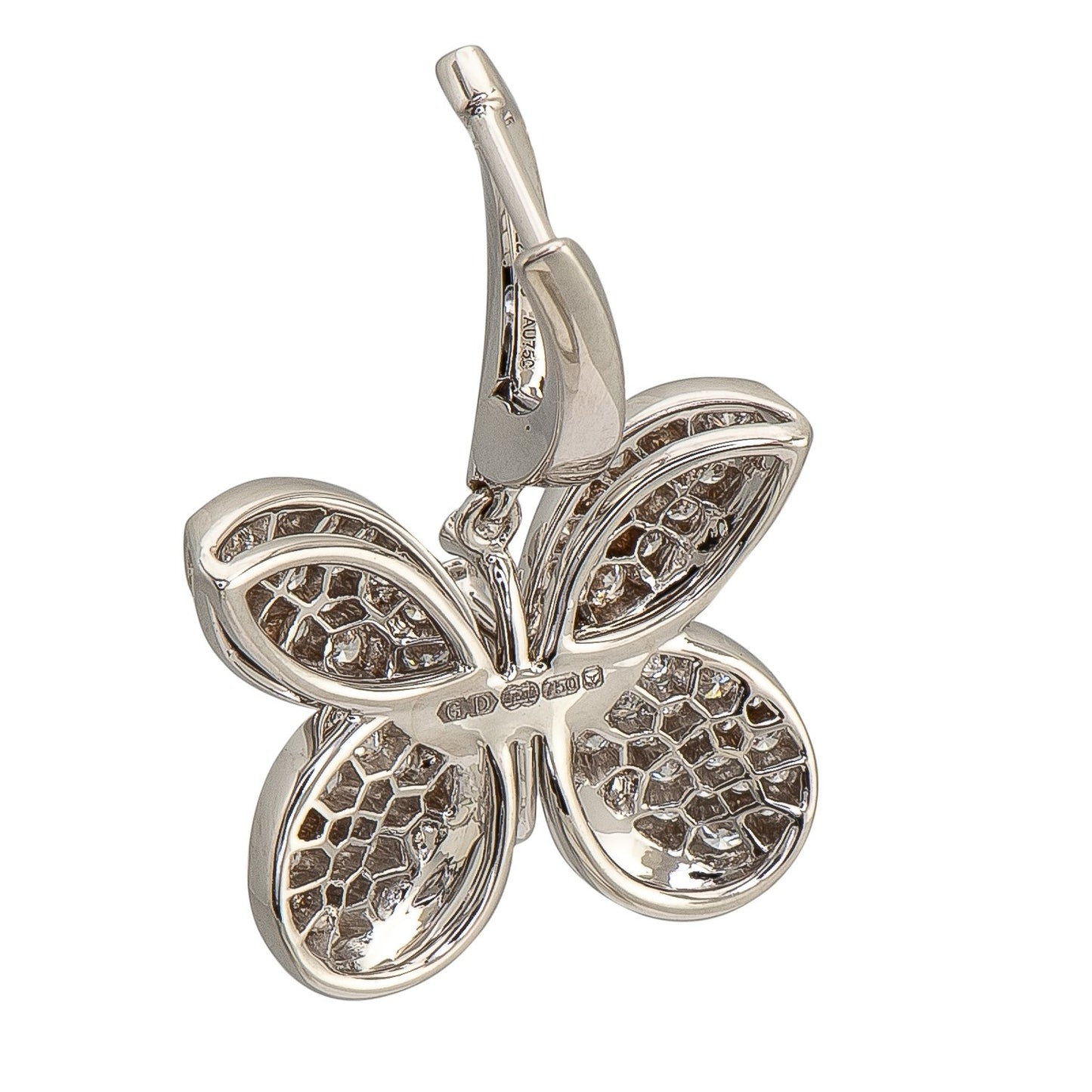 Graff Baby Princess Butterfly Earrings With Pave Diamonds
