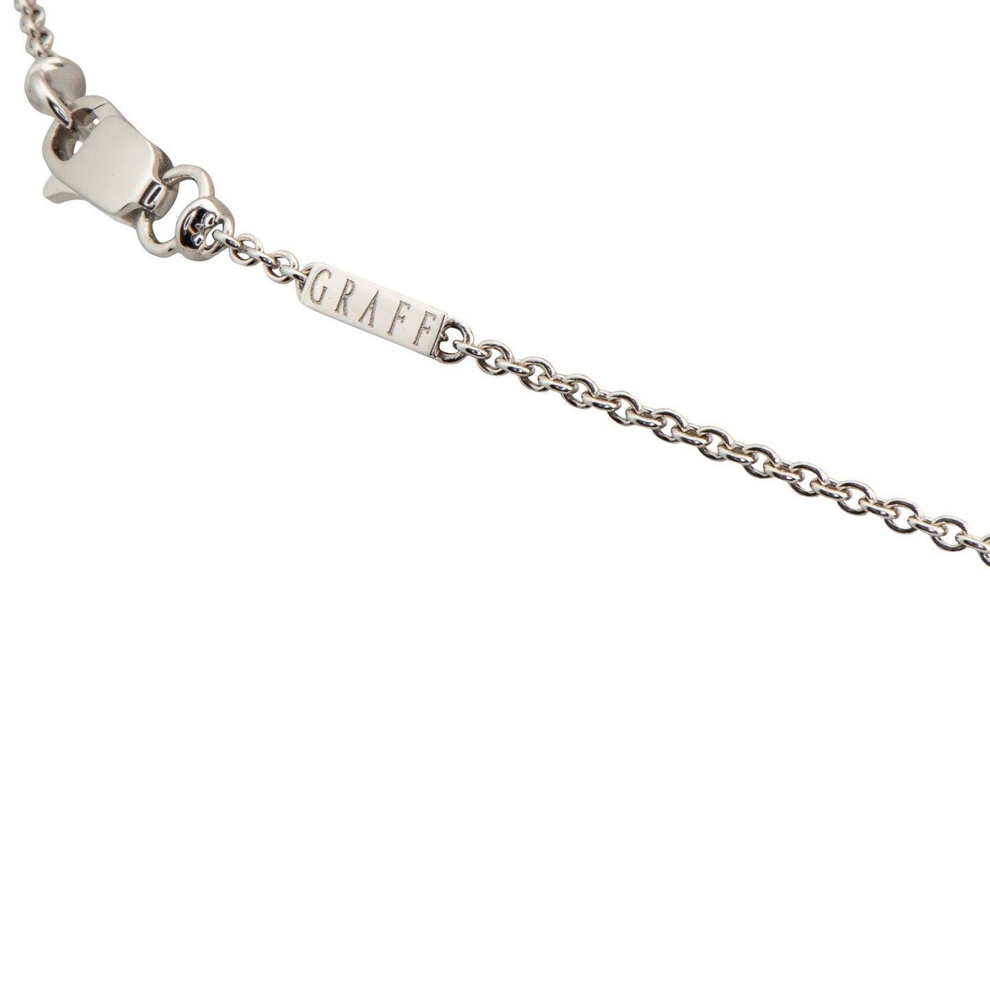 Graff Large Round Diamond Cross Pendant On a Chain