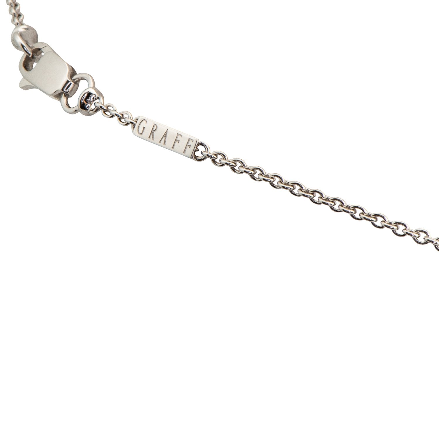 Graff Large Round Diamond Cross Pendant On a Chain