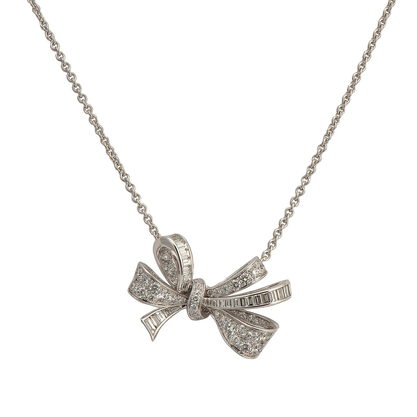 Graff Diamond Bow Pendant on a Chain RGP564