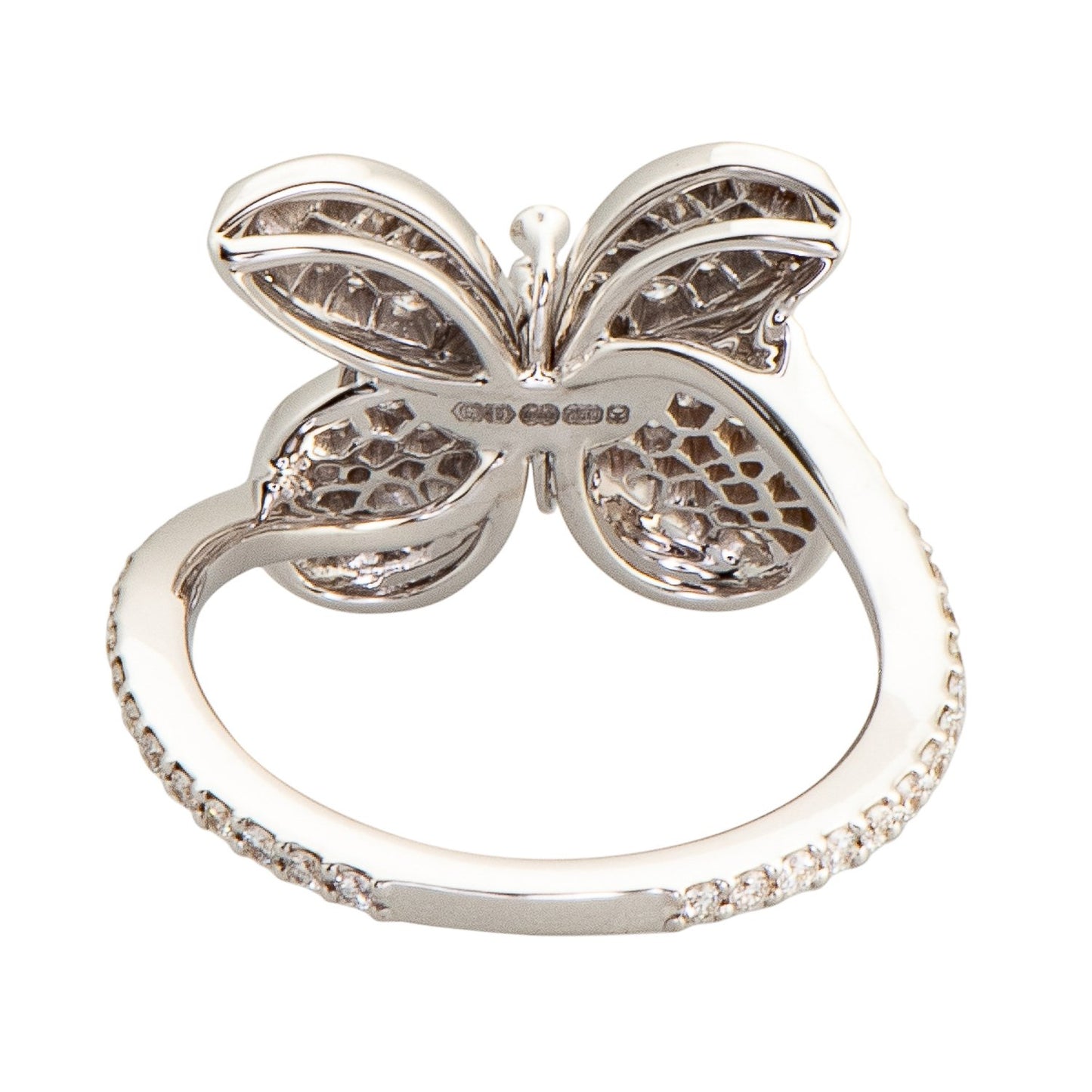 Graff Butterfly Ring with Diamonds and Pink and Purple Sapphires