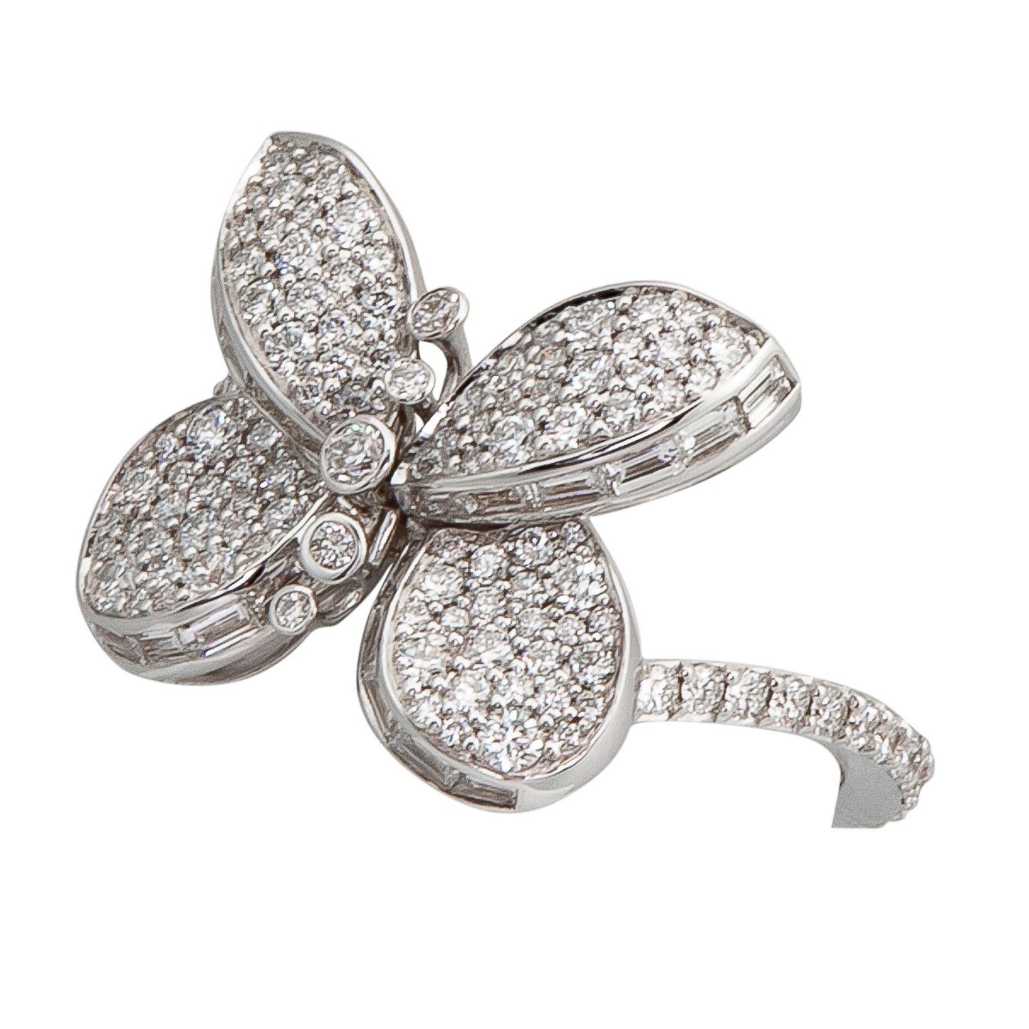 Graff Butterfly Ring with Pave Diamonds