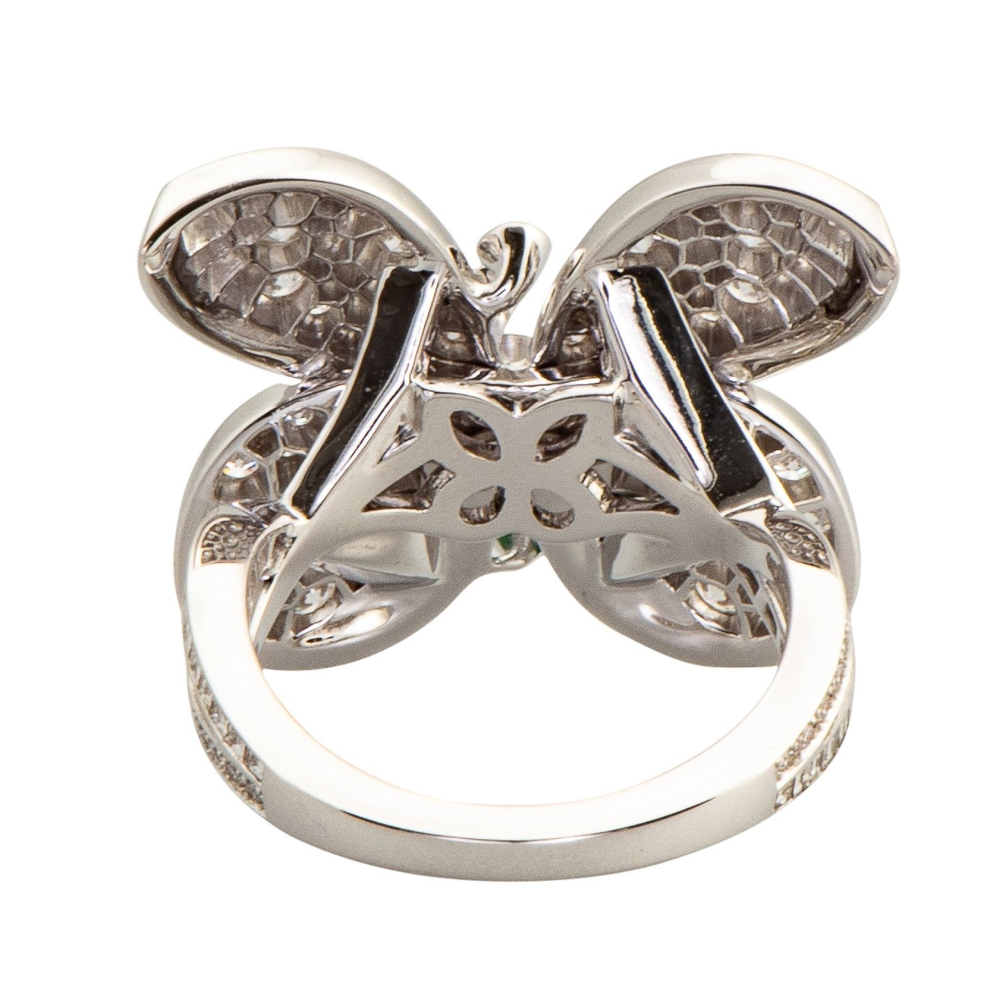 Graff Butterfly Ring with Emeralds And Diamonds