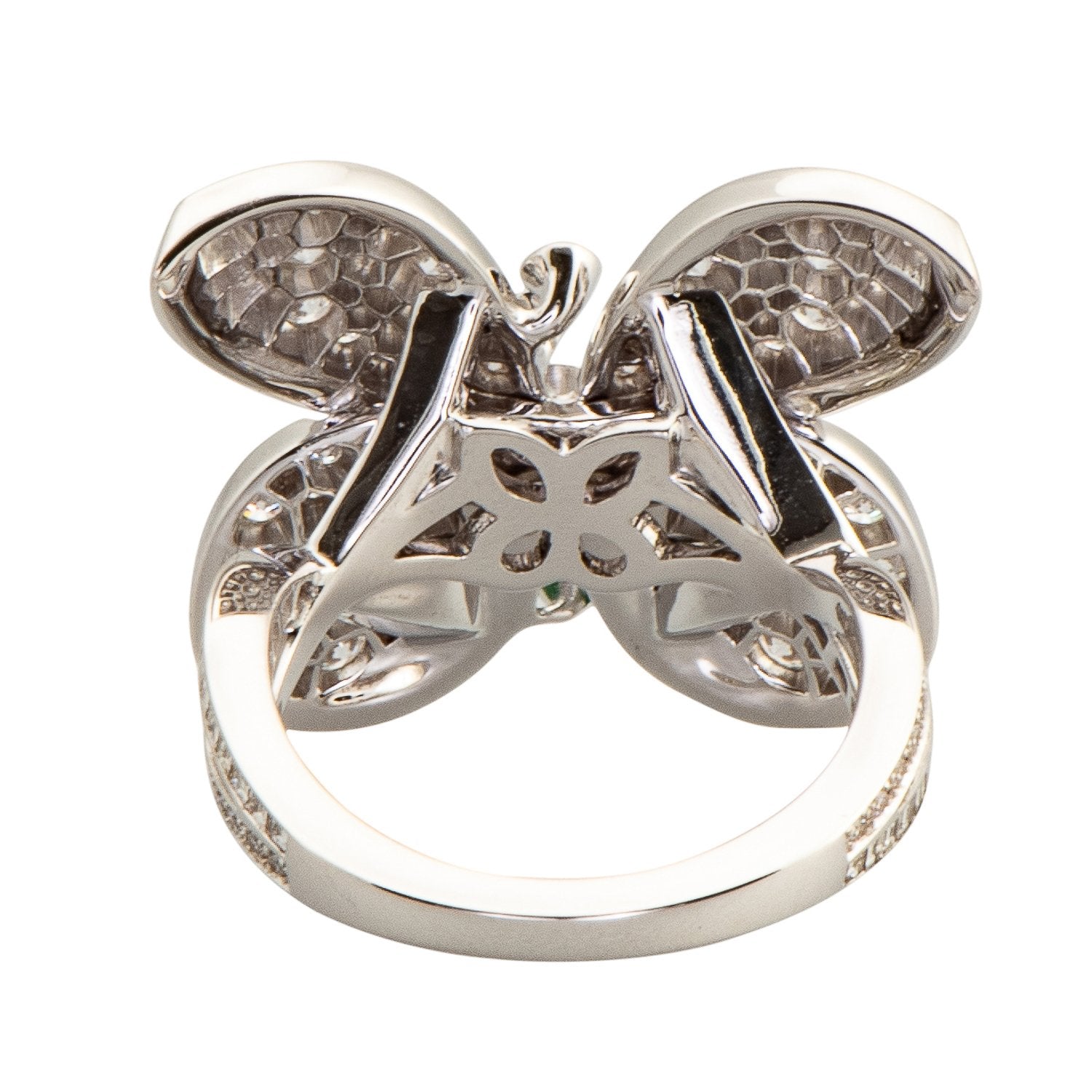 Graff Butterfly Ring with Emeralds And Diamonds