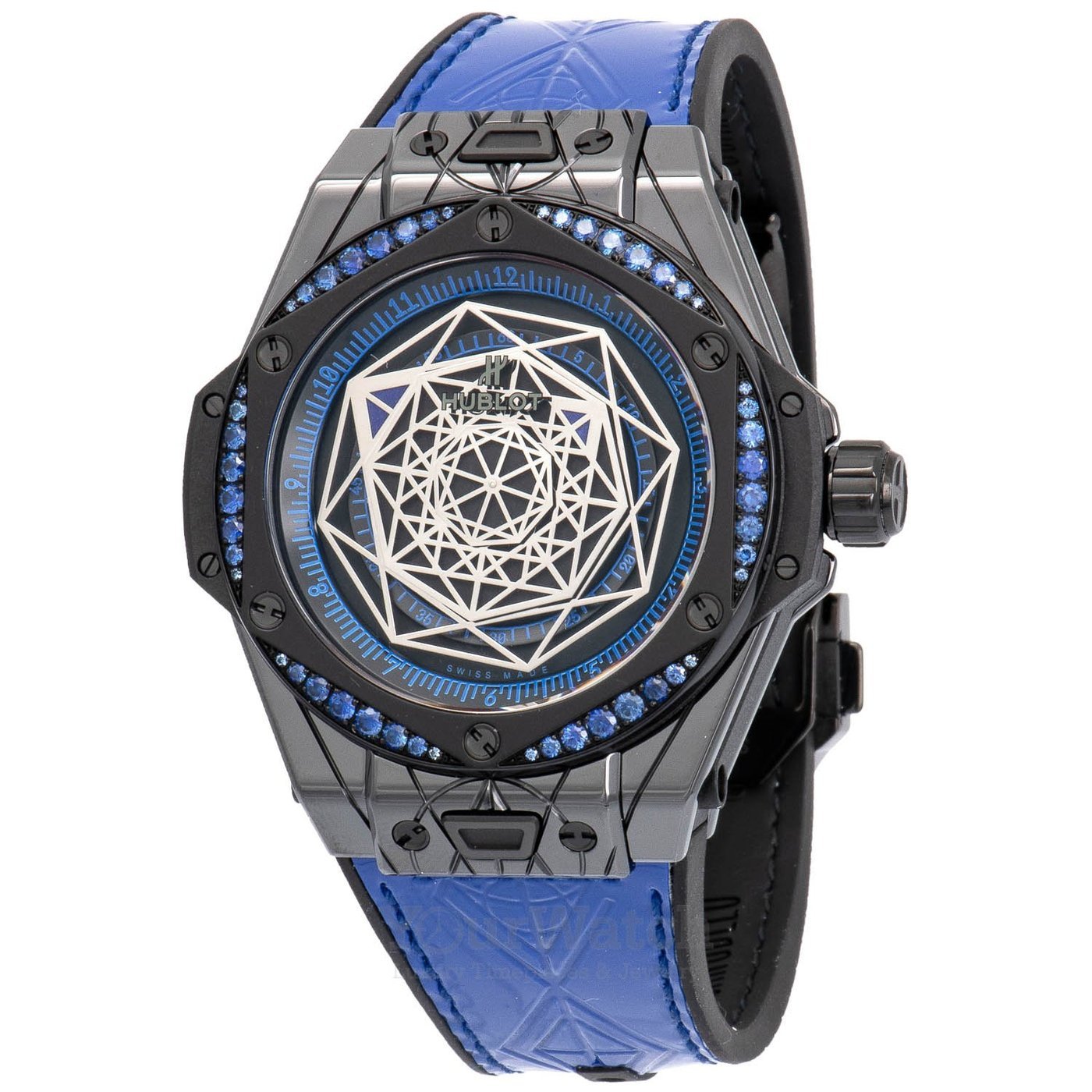 Hublot Big Bang Sang Bleu All Black Blue 39mm Men's Watch  465.CS.1119.VR.1201.MXM18