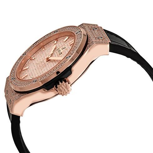 Hublot Classic Fusion 18k Rose Gold Diamond Dial 42mm Mens Watch 541.OX.9010.LR.1704