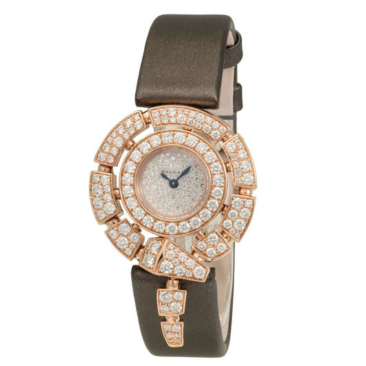 Bvlgari Serpenti Incantati 30mm Rose Gold Watch With Snow-Pavé Diamonds 102676