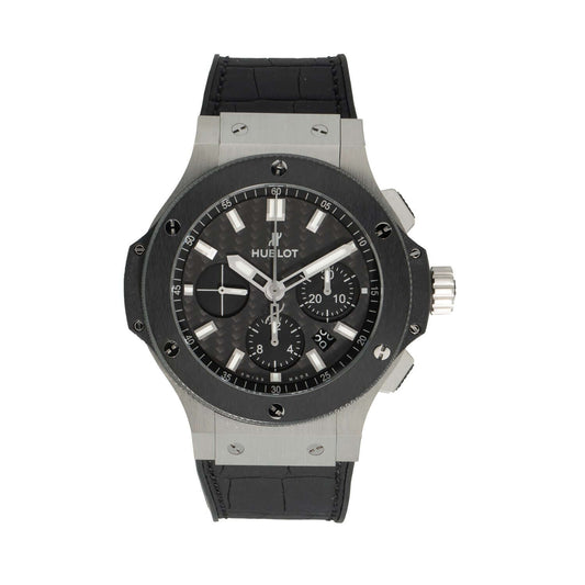 HUBLOT  Big Bang Evolution Black Chronograph Dial Black Leather Strap Men's Watch 301.SM.1770.GR