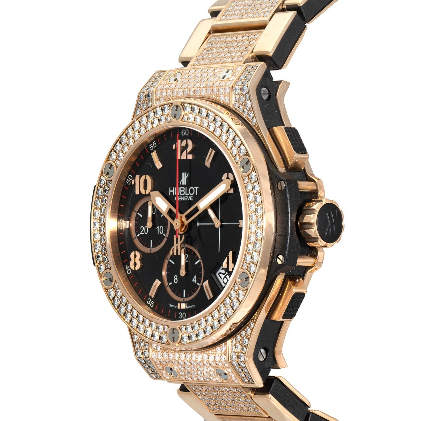 Hublot Big Bang Rose Gold With Pave Diamond 41mm Mens Watch 341.PX.1223.PX.2704