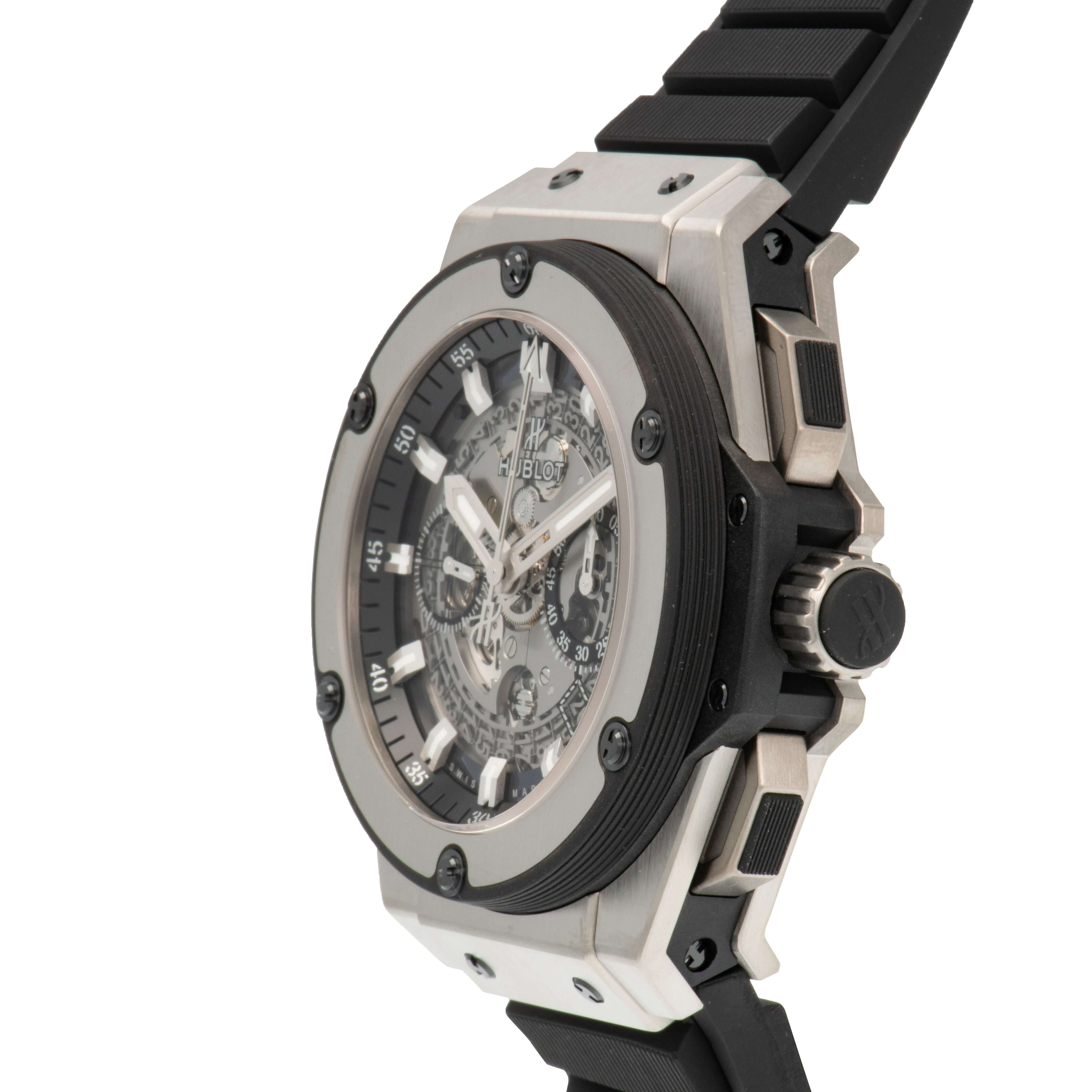 Hublot King Power Unico Skeleton Dial Titanium Mens Watch 701.NX